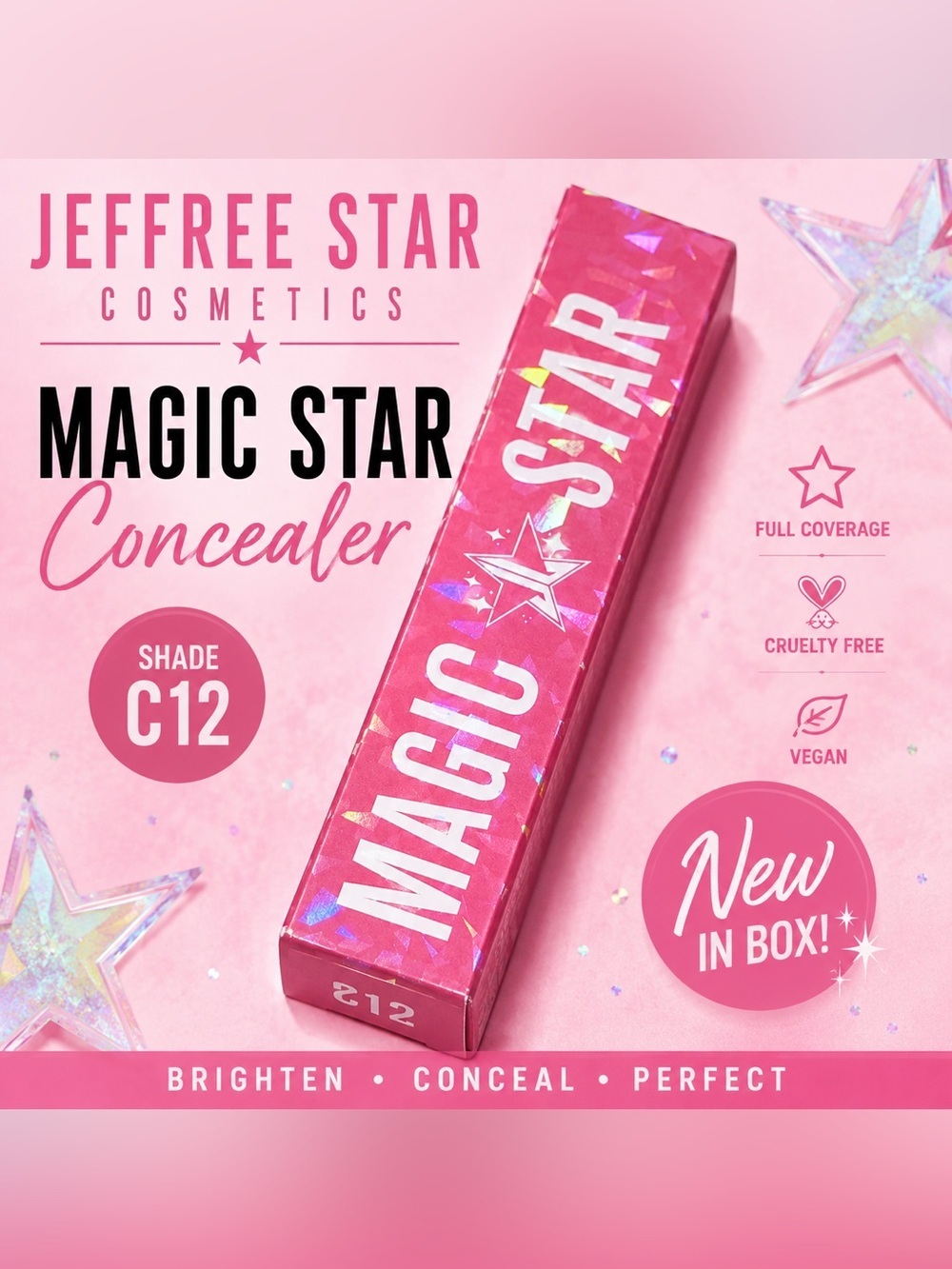 Jeffree Star Cosmetics Magic Star Concealer C12 Full Size NIB